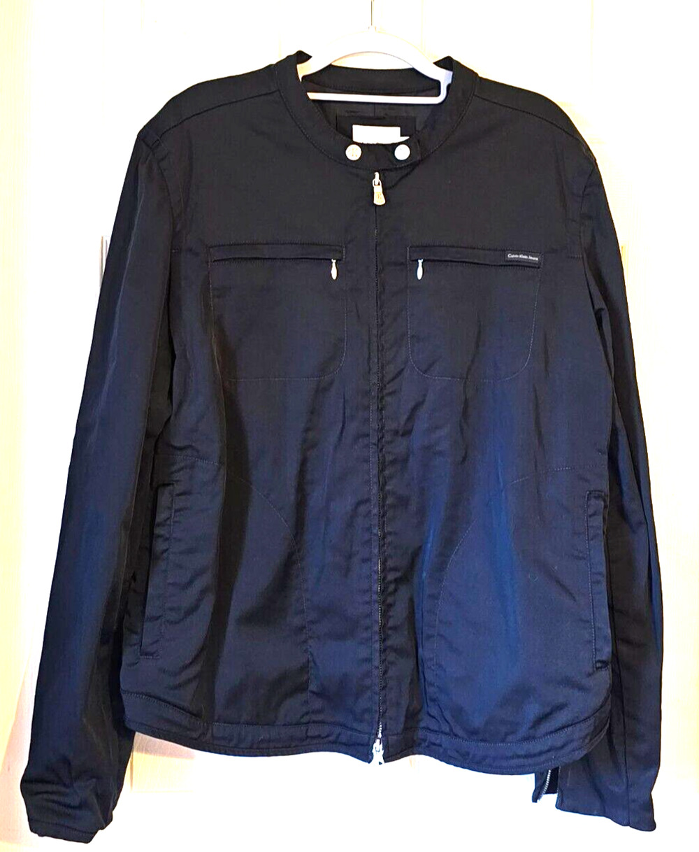Calvin Klein Womens Size 16 Black Lightweight Full Zip Jacket Casual